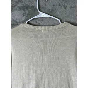 Mersea One Size Cream‎ Knit Tunic Sweater Oversized Pocket Pullover Coastal Chic thumbnail 4
