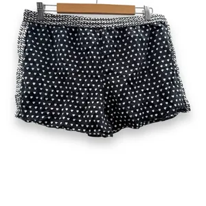 Lele Sadoughi x Roller Rabbit Black, White & Pink Heart Print Pajama‎ Set Sz L thumbnail 6