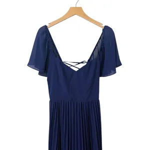 Lulus Calia Royal Blue Flutter Sleeve Midi Dress size Large NWT thumbnail 7
