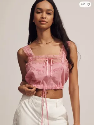 Anthropologie Forever That Girl Lace Square Neck Bubble Top Small thumbnail 2