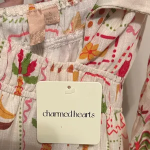 NWT Charmed Hearts Summer Print Tie Back Tiered‎ Maxi Dress thumbnail 5