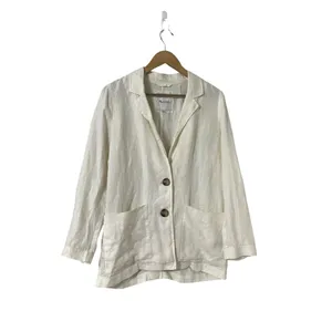MADEWELL Linen Button Up Blazer Jacket thumbnail 5