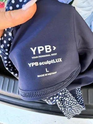 NWOT Abercrombie YPB Sculpt Lux Mini tennis workout Dress Sz L Navy blue with white polka dots #y2k thumbnail 7