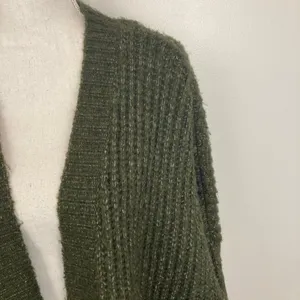 N21 Oversized Ribbed Knit Olive Green Cardigan Sweater Designer Cardigan thumbnail 3