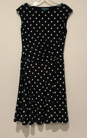 - Black and White Polkadot Dress thumbnail 1