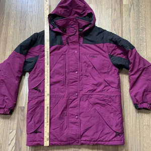 Vintage L.L.Bean Jacket Women's M Gorpcore 1990s Full Zip Hooded Purple Outdoor thumbnail 8