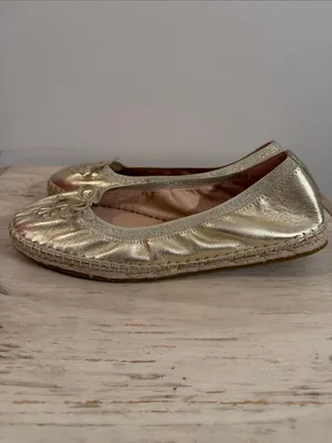Kate Spade Clubhouse Leather Espadrille Flats in gold thumbnail 5