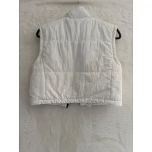 Thread & Supply Ivory Puffer‎ Vest Zip Front Quilted Sleeveless Jacket XS thumbnail 6