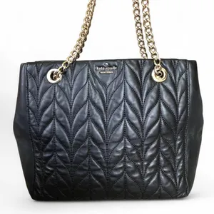 Kate Spade Briar Lane Quilted Purse, Size OS - Black/Gold thumbnail 4
