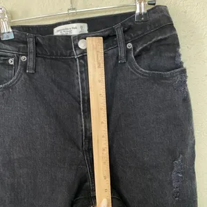 Abercrombie & Fitch Curve Love The ‘90s Straight Ultra High Rise Jean Black 2 26 thumbnail 7