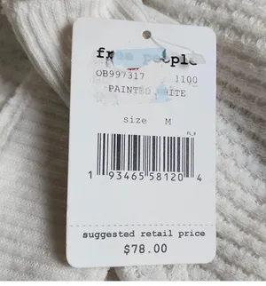 Free People Westend Thermal White Top Size Medium thumbnail 7