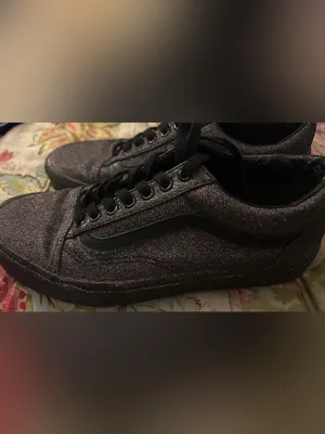 Vans Old Skool Black Rainbow Glitter Sneakers Like New Women 9 thumbnail 2
