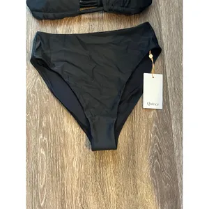 Quince Triangle Bikini Top and High Rise Bottom in Black Size M NWT! thumbnail 3