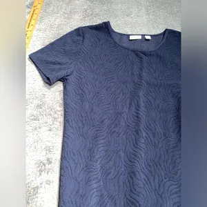 Babaton Navy Blue Textured Bodysuit medium thumbnail 3