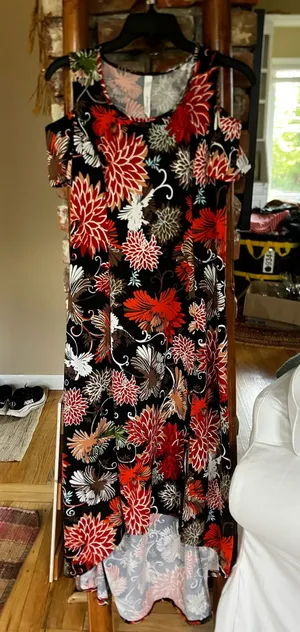 Cold Shoulder Flower Print Dress Size Sp thumbnail 1