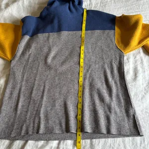 Free People Softly Structured Colorblock Oversized Turtleneck Sweater Medium thumbnail 7