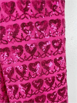 ELOQUII High Rise Hot Pink Lined Sequins Heart Trousers Pants Size 22 Boho Chic thumbnail 5