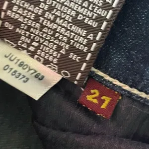 7 For All Mankind • Dark Blue Straight Leg Denim Jeans thumbnail 7