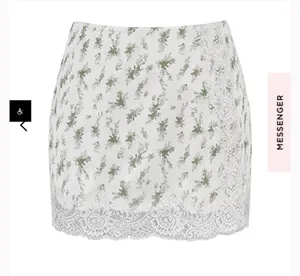 House of CB Noemie Floral Lace Trim Satin Skirt thumbnail 2