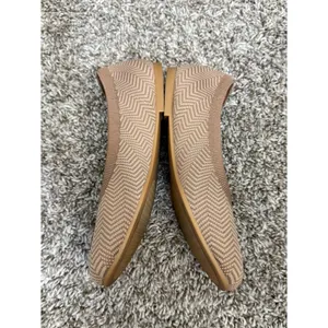 Vivaia Round Toe Ballet Flats Claire Women’s 37 Espresso Chevron thumbnail 5