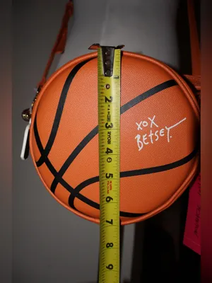 NWT Betsey Johnson Game Time Basketball Crossbody Bag Purse Whistle Charm thumbnail 3