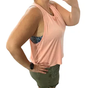 Old Navy (XL) Active Go-Dry Peach Braid Detail Raw Hem Slit Back Tank thumbnail 5