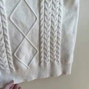vintage retro cable knit sweater vest grandpa‎ academia women's size L classic thumbnail 3