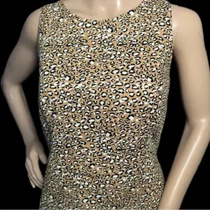 NWT J. CREW Basketweave Sleeveless Sheath Dress Leopard Print Women’s Sz 2 XS/S thumbnail 5