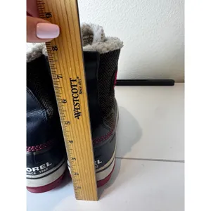 Sorel Winter Carnival Boots Womens 9‎ Black Herringbone Waterproof Duck Snow thumbnail 3