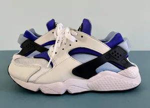 Nike Air Huarache White Lapis Deep Royal Blue Black Sneakers thumbnail 3
