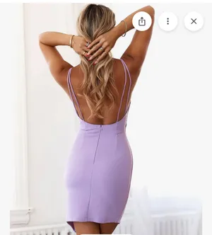 Hello Molly Mini Dress Lilac  thumbnail 2