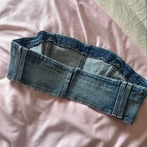 Revice Denim Buckle Jean Tube Top Y2K McBling Size XL thumbnail 3