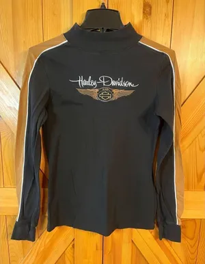 Harley Davidson mock neck shirt size large Fond du Lac Wisconsin (3570) thumbnail 1