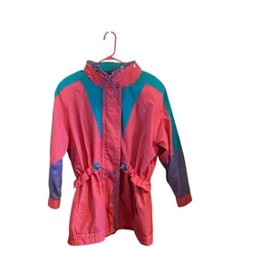 Vintage 80s 90s Pink Purple Women's Jacket wind proof streetwear barbiecore thumbnail 7