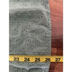 Gap Sage Green Cotton Eyelet Flutter Sleeve Button-Front Maternity Top L Spring thumbnail 8
