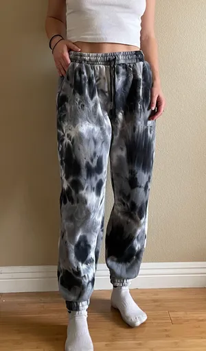 Black Tie Dye Joggers Size L thumbnail 1