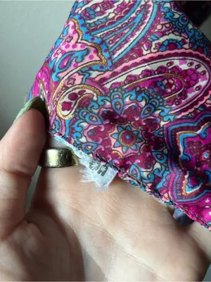 Paisley Reversible Halter Scarf Top Magenta and Teal thumbnail 6