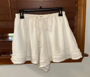 Free People NWT $168 Ivory Aldous Embroidered Button Front Raw Seaming Set S thumbnail 17