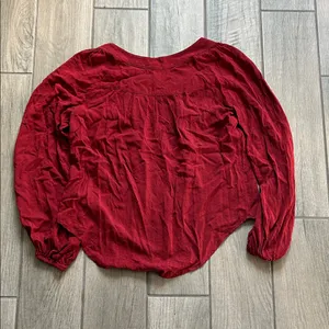 Chic Burgundy Women's Blouse Red Size XS thumbnail 5