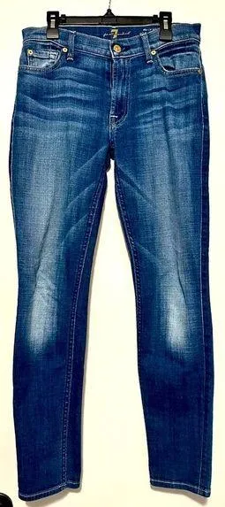 7 for all mankind the ankle skinny jeans size 27 thumbnail 1