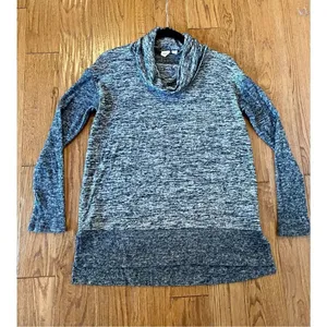Gap navy cowl neck space dye sweater medium thumbnail 8