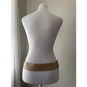 Taupe Double Silver Buckle Elasticized Back Belt thumbnail 8