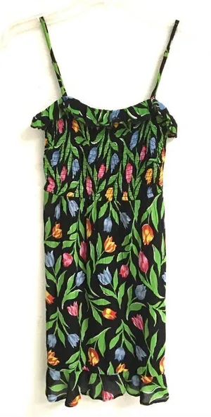 Urban Outfitters tulip print green floral sundress XS‎ thumbnail 1