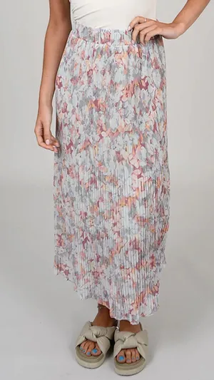Nordstrom FLORAL PLEAT MAXI SKIRT PLEATED thumbnail 1