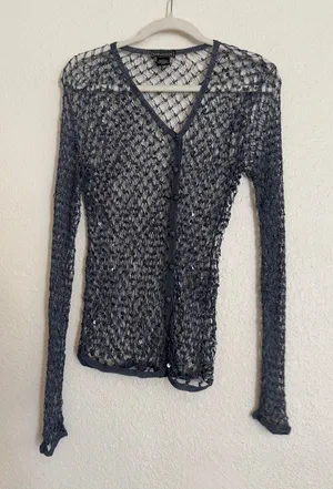Vintage takeout knit cardigan sweater thumbnail 1