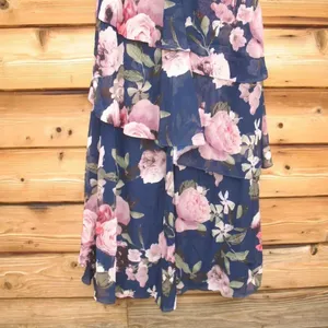 NWT XSCAPE Women's Surplice Tiered Gown Size 12 Blue thumbnail 12