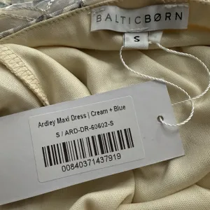 NWT Baltic Born S Ardley Maxi Dress Cream & Blue Floral‎ Sheer Overlay Babydoll thumbnail 9