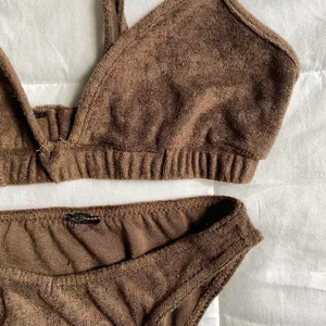 PrettyLittleThing Brown Terrycloth Bikini size 2/4 thumbnail 2