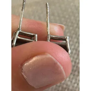 Lot A626 .25 silver plated earrings stud amazing thumbnail 9