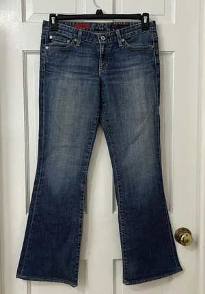 AG Adriano Goldschmted The Club Flare Leg Medium Wash Low Rise Jeans‎ Size 27 thumbnail 1